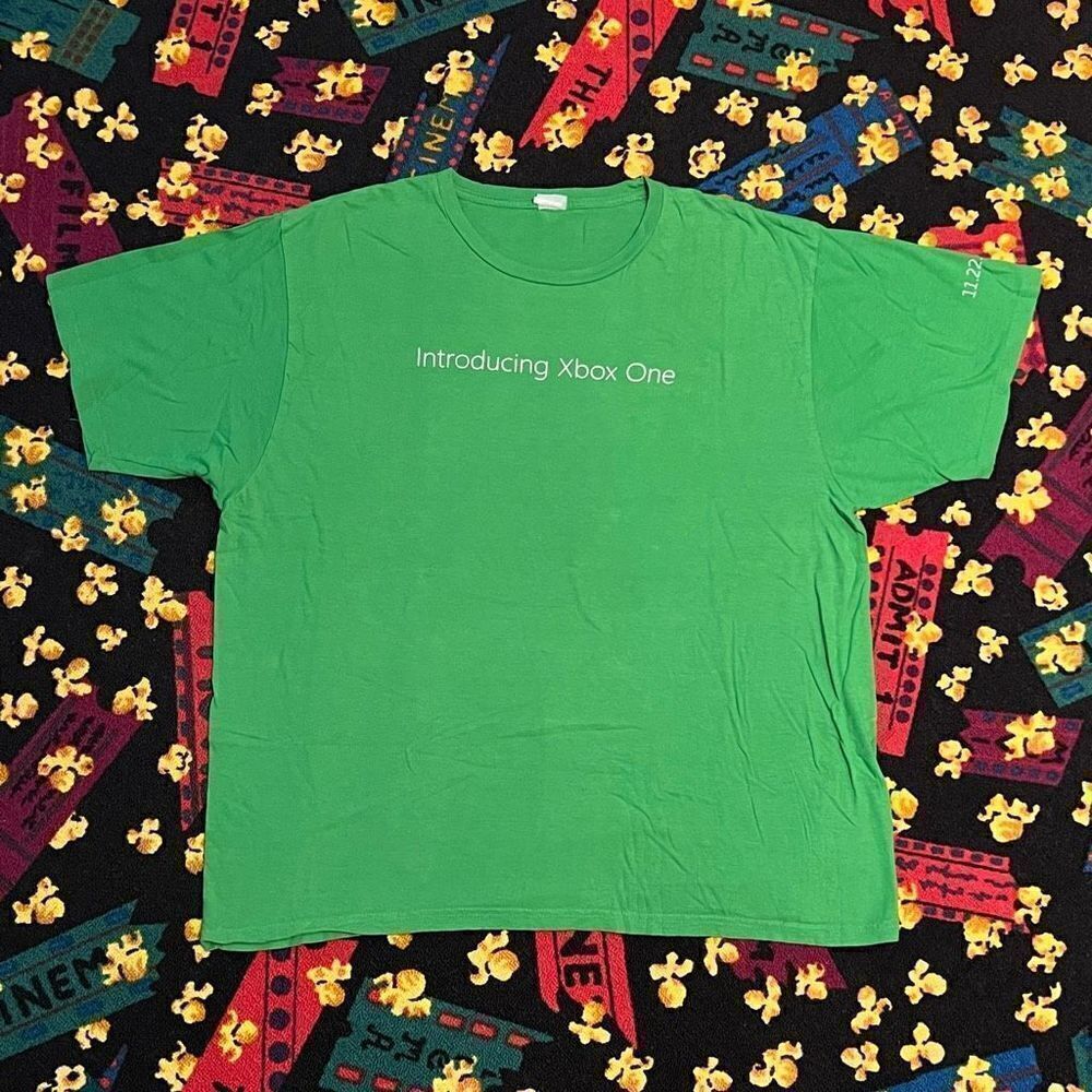 ’13 Introducing XBOX One Official Launch Promo Green Tee Shirt / Size L